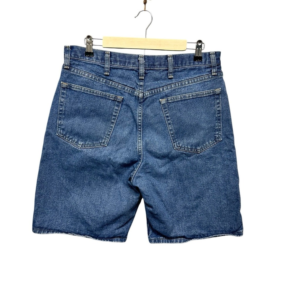 Vintage Wrangler Shorts Mens Size 34 Denim Jeans Baggy Jorts Work Y2K 90s Skate - Picture 2 of 9